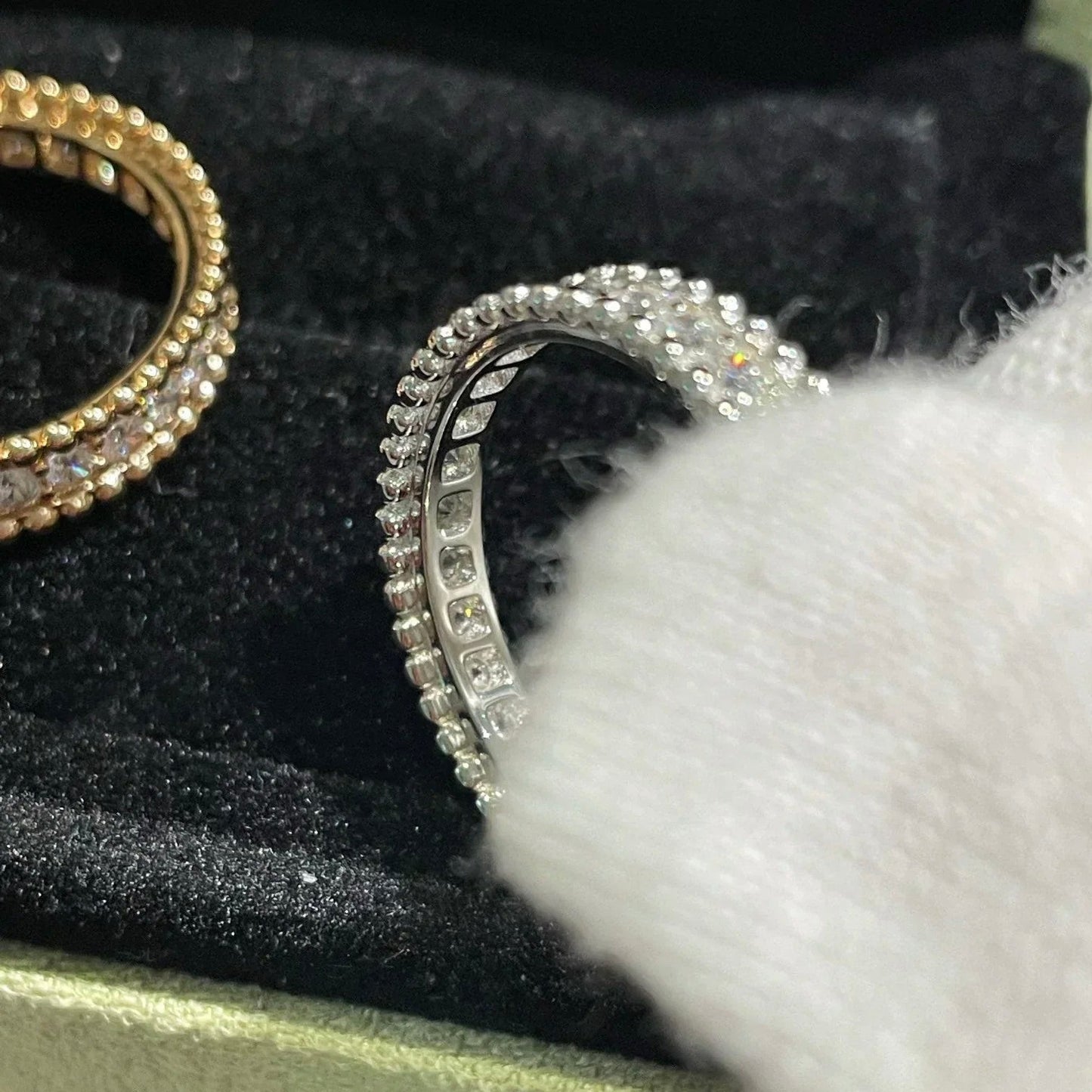 [BLAUE TRÄNEN]PERLEE DIAMANT SILBERRING