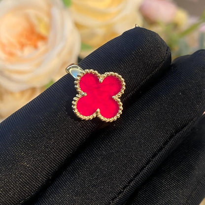 [Blue Tears Jewelry]NEW CLOVER PINK ENAMEL RINGS
