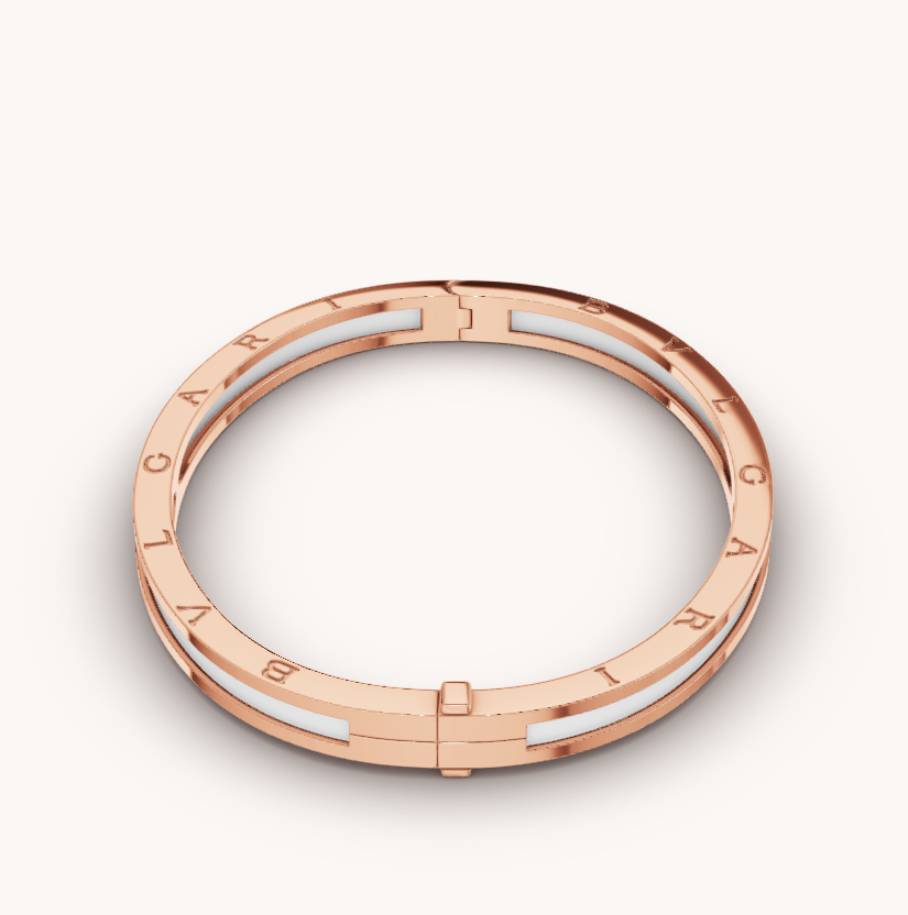 [ブルーティアーズ]ZERO 1 ピンクゴールド ホワイトセラミックブレスレット