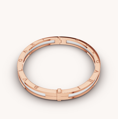 [ブルーティアーズ]ZERO 1 ピンクゴールド ホワイトセラミックブレスレット