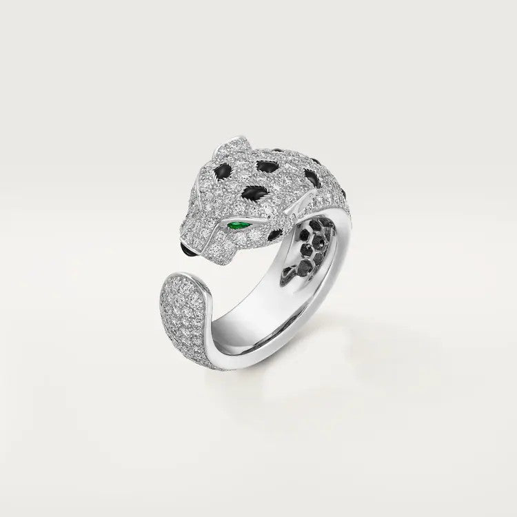[Blue Tears Jewelry]PANTHERE SPOTTED FULL DIAMOND MEDIUM RING