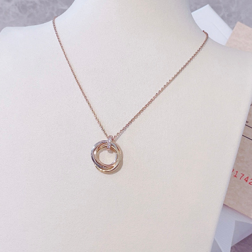 [BLAUE TRÄNEN]TRINITY HALSKETTE GOLD DIAMANTEN