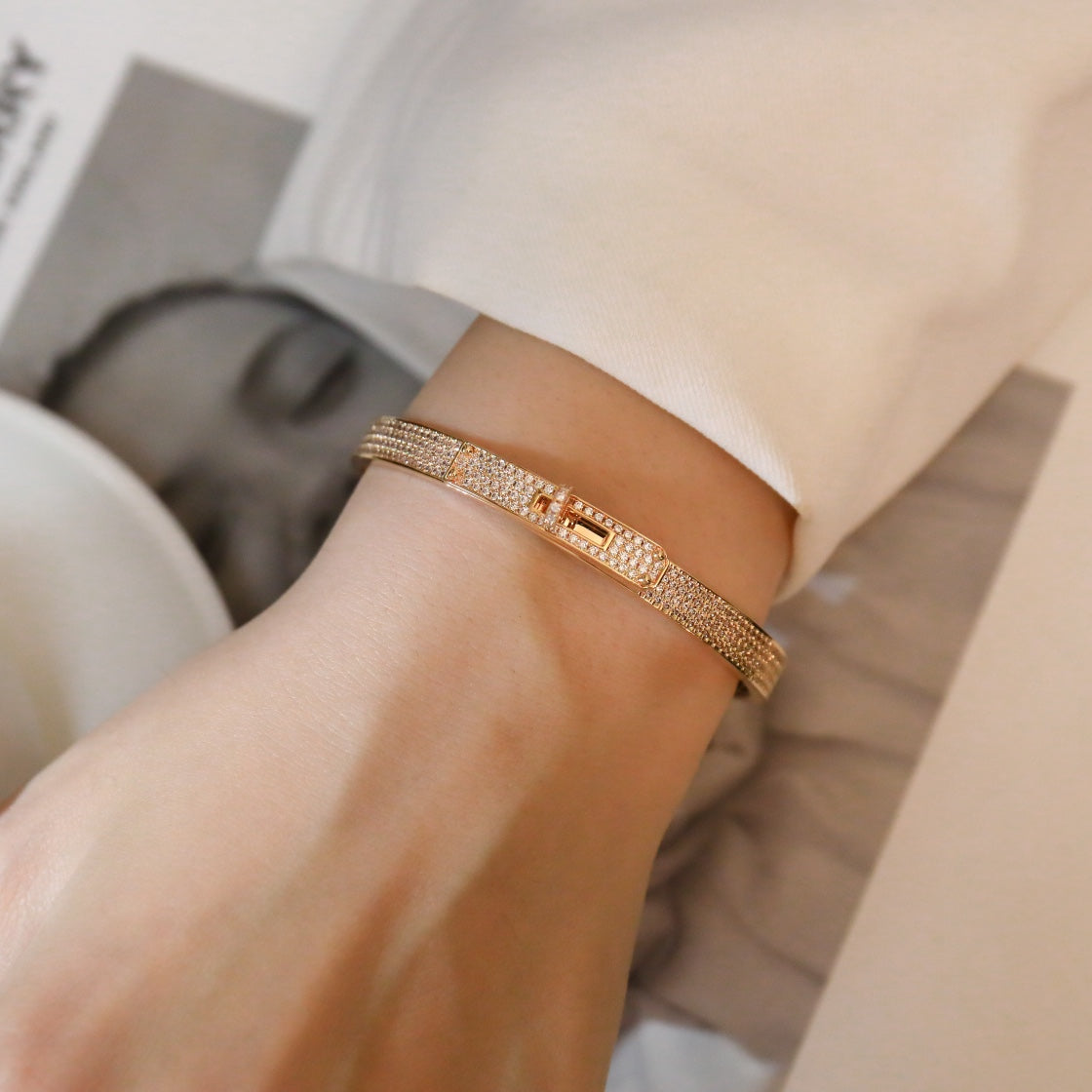 [BLAUE TRÄNEN]KELLY ARMBAND MIT DIAMANTEN 