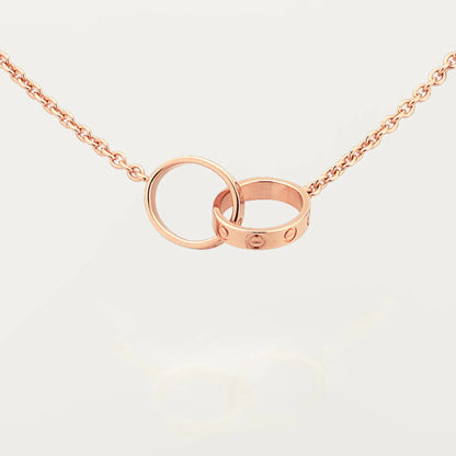 [Blue Tears Jewelry]LOVE DOUBLE RING NECKLACE