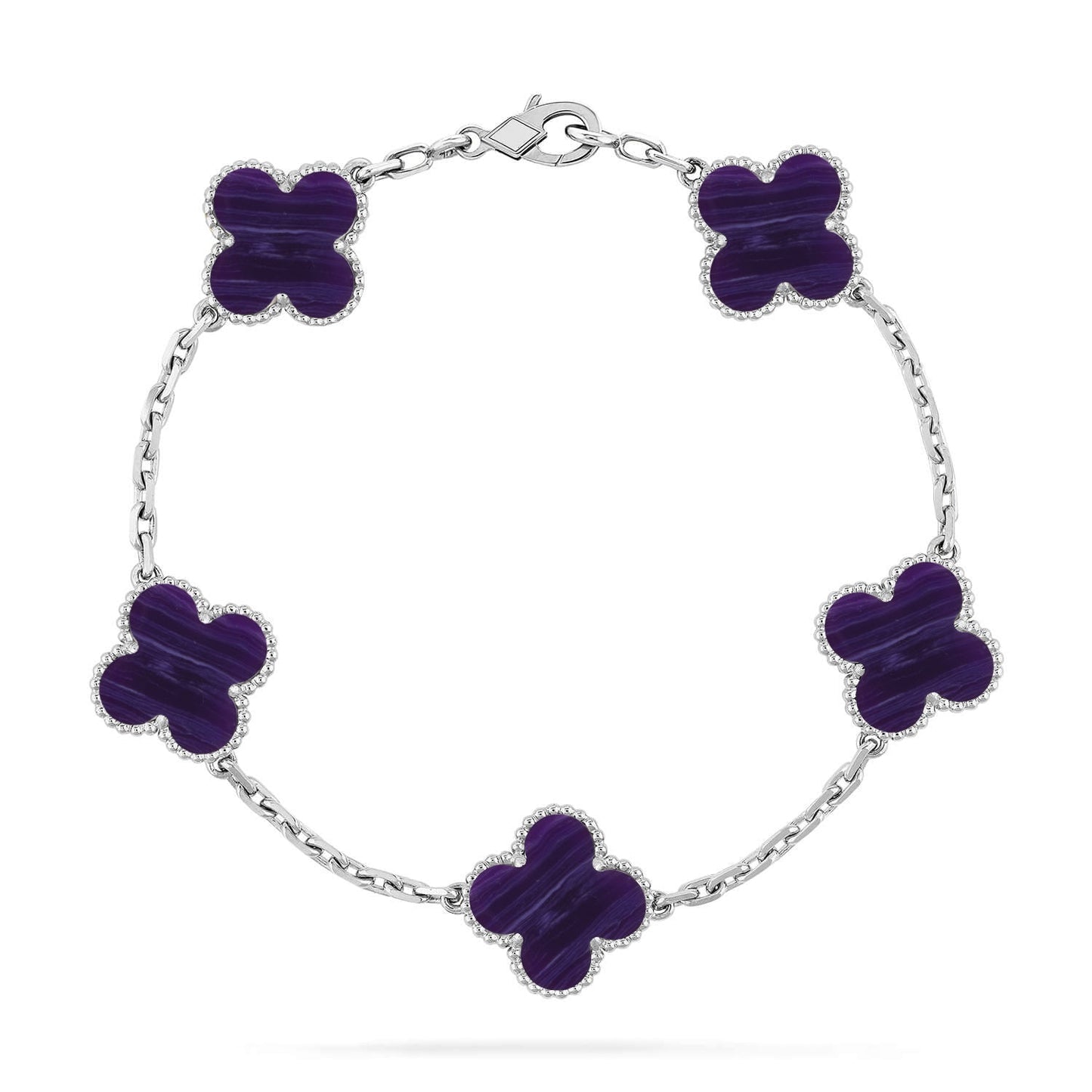 [BLUE TEARS]CLOVER 5 MOTIF PURPLE STRIPES BRACELET COLLECTION