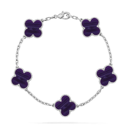 [BLUE TEARS]CLOVER 5 MOTIF PURPLE STRIPES BRACELET COLLECTION