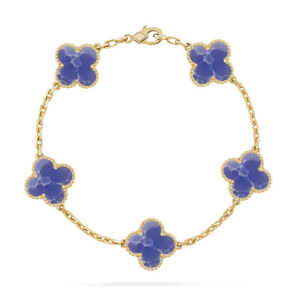 [BLUE TEARS]CLOVER 5 MOTIF BLUE VEINS BRACELET COLLECTION