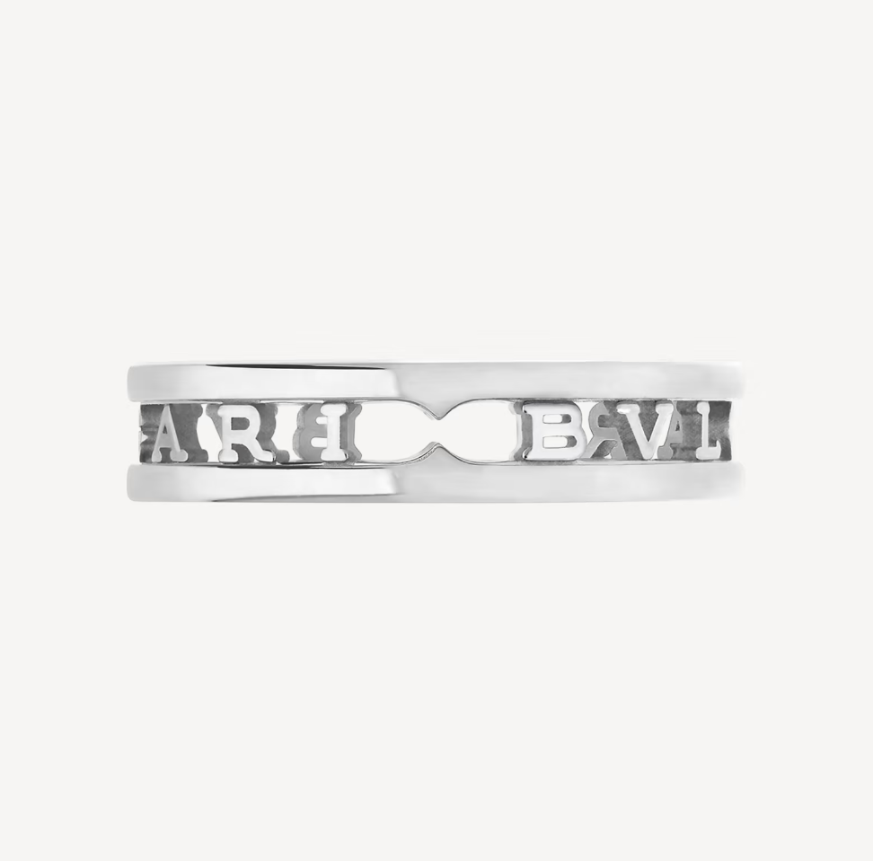 [BLAUE TRÄNEN] ZERO 1 ONE-BAND MIT DURCHBROCHENER LOGO-SPIRALRING