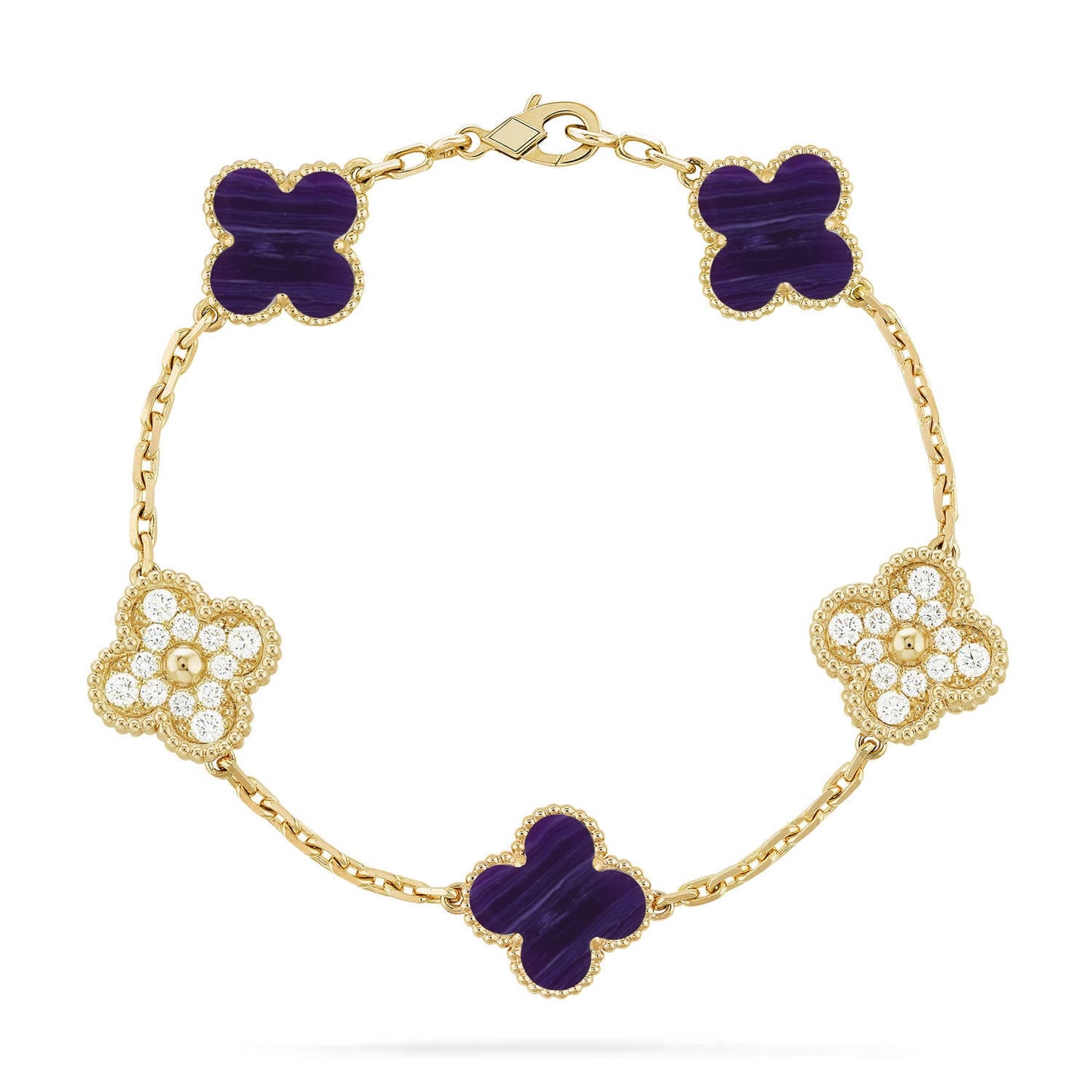 [BLUE TEARS]CLOVER 5 MOTIF PURPLE STRIPES BRACELET COLLECTION