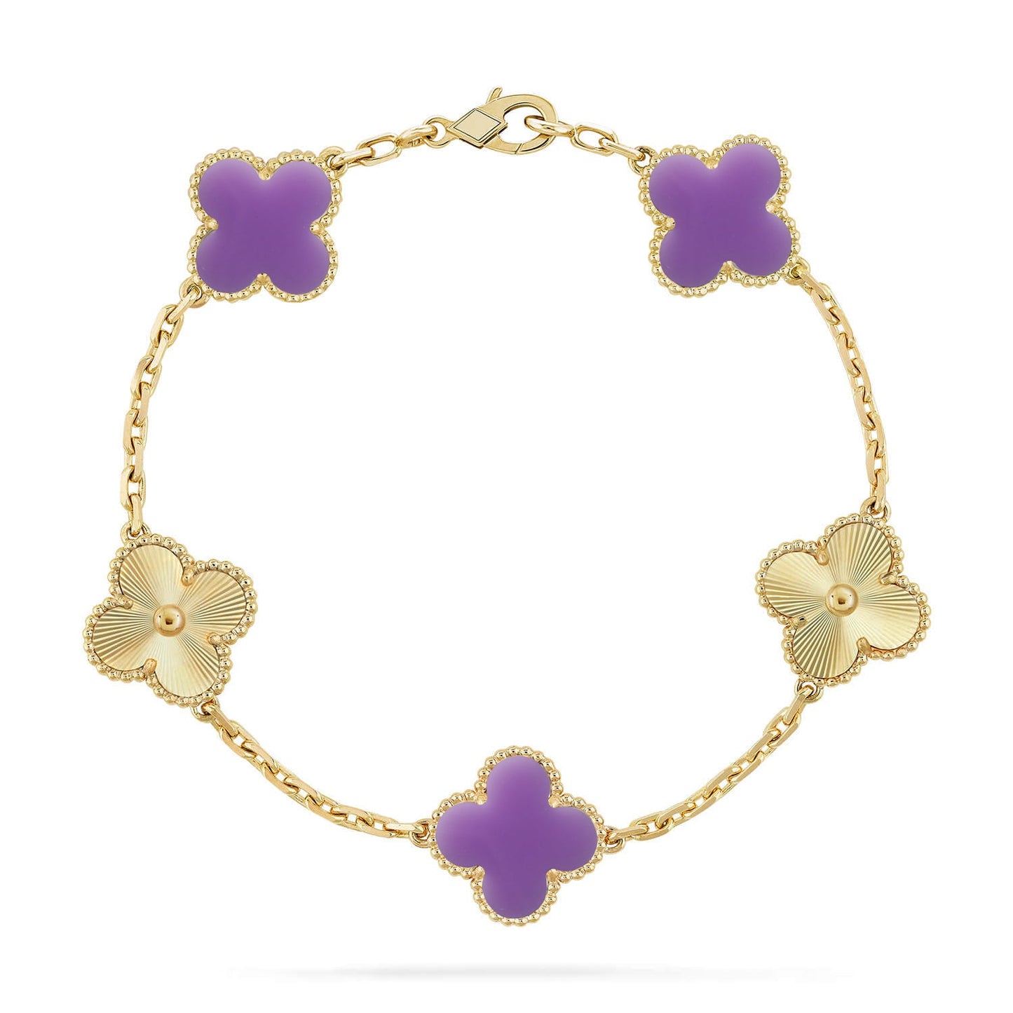 [BLUE TEARS]CLOVER 5 MOTIF LIGHT PURPLE BRACELET COLLECTION