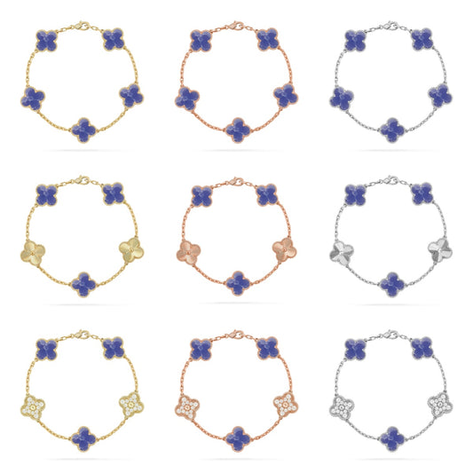 [BLUE TEARS]CLOVER 5 MOTIF BLUE VEINS BRACELET COLLECTION