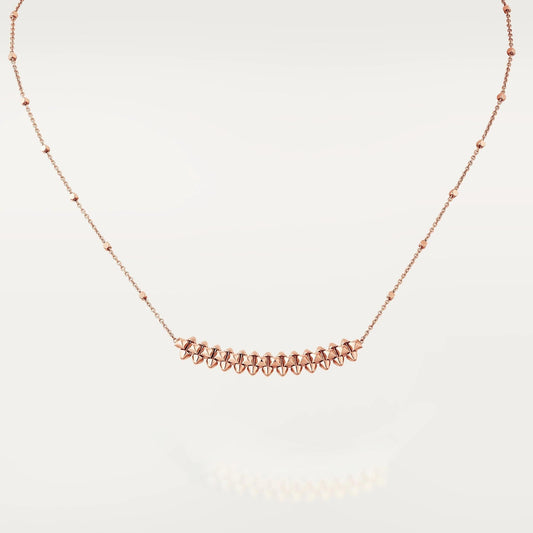 [BLAUE TRÄNEN]CLASH ROSA GOLD HALSKETTE 