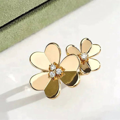 [BLAUE TRÄNEN]CLOVER COMOS GOLD DIAMANTRING