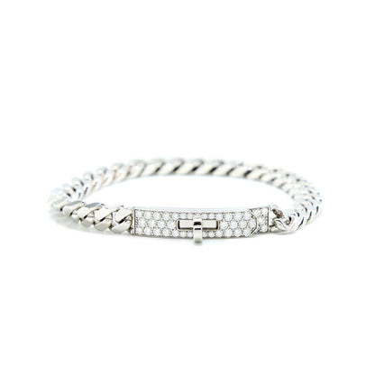 [BLAUE TRÄNEN] KELLY CHAIN ​​SILBER DIAMANTARMBAND