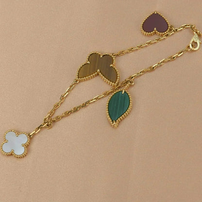 [BLAUE TRÄNEN] GOLDARMBAND „LUCKY SPRING 5“ 
