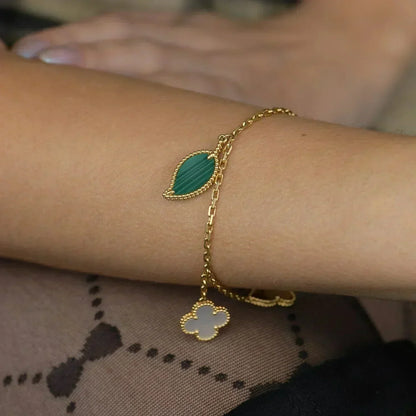 [BLAUE TRÄNEN] GOLDARMBAND „LUCKY SPRING 5“ 