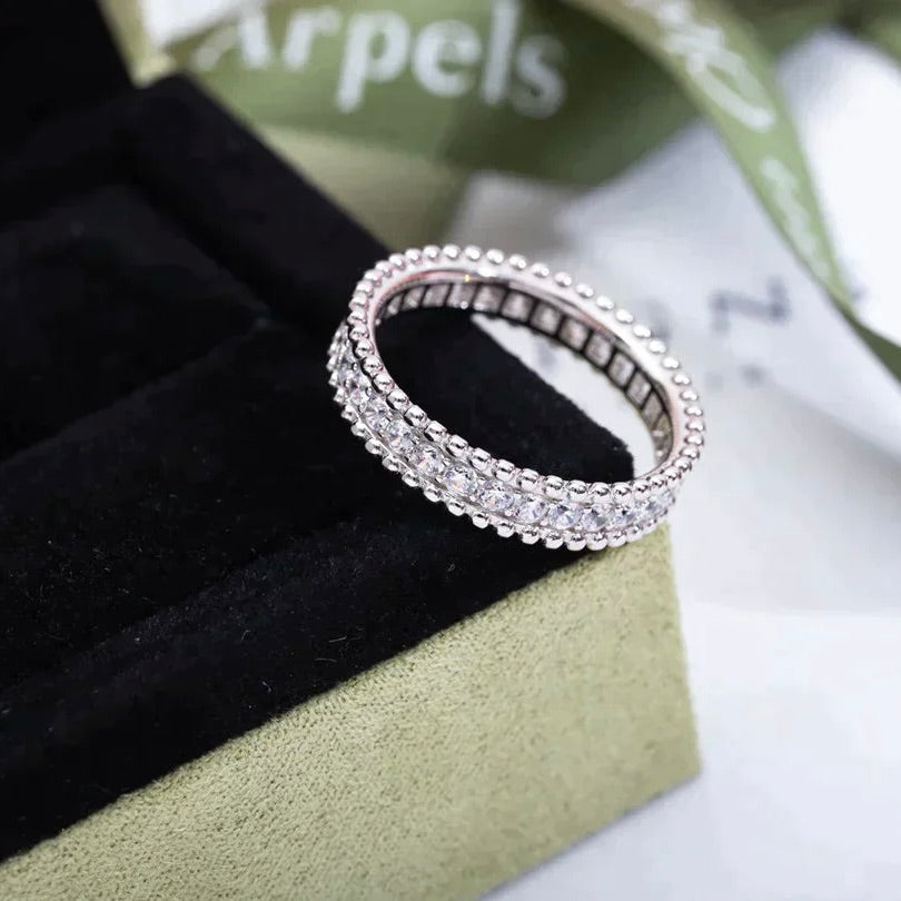 [BLAUE TRÄNEN]PERLEE DIAMANT SILBERRING
