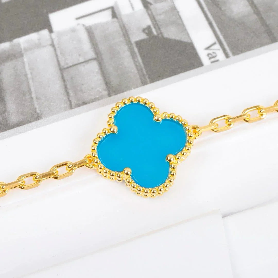 [BLUE TEARS] CLOVER 5 MOTIF TURQUOISE BRACELET COLLECTION