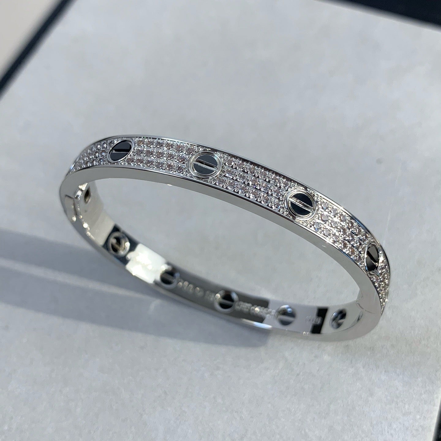 [ブルーティアーズ]ラブブレスレット 6.1mm ダイヤモンドパヴェ セラミック