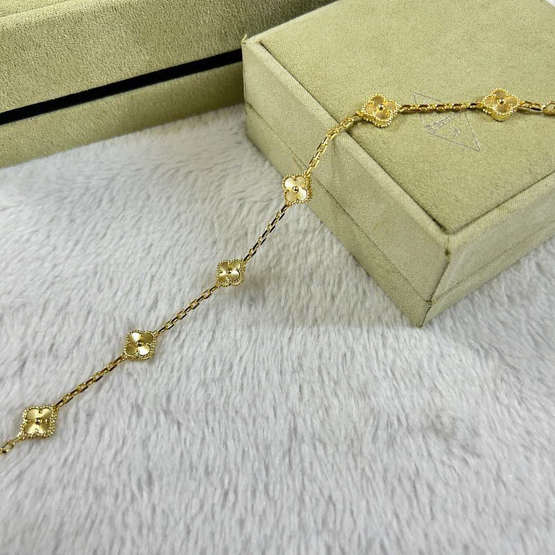 [BLUE TEARS]CLOVER 6 MOTIF DIAMOND BRACELET
