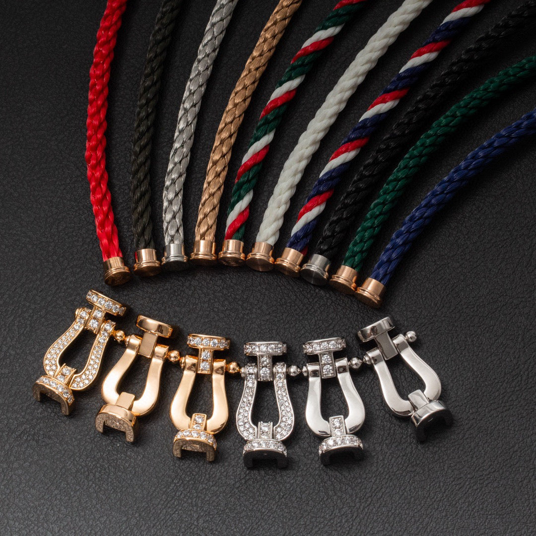 [BLAUE TRÄNEN]FORCE GROSSES HUFEISENARMBAND OHNE DIAMANT SILBER