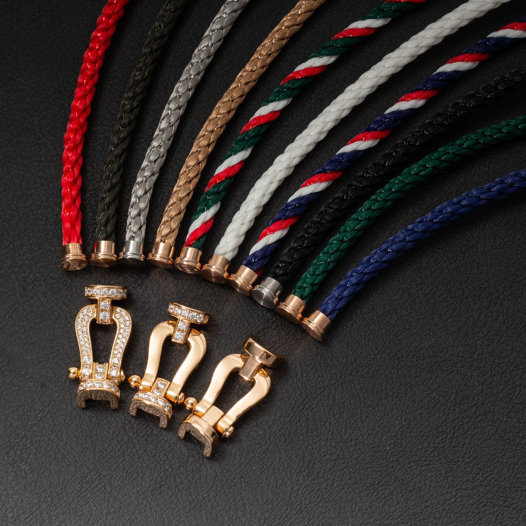 [BLAUE TRÄNEN]FORCE GROSSES HUFEISENARMBAND OHNE DIAMANT SILBER