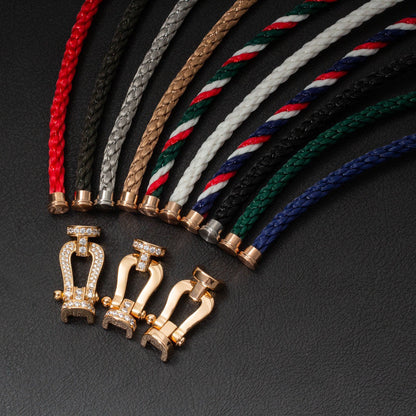 [BLAUE TRÄNEN]FORCE GROSSES HUFEISENARMBAND OHNE DIAMANT SILBER