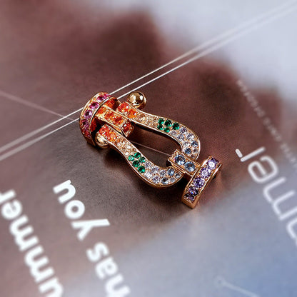 [BLUE TEARS]FORCE GROSSES HUFEISENFARBIGES DIAMANTARMBAND ROSÉGOLD