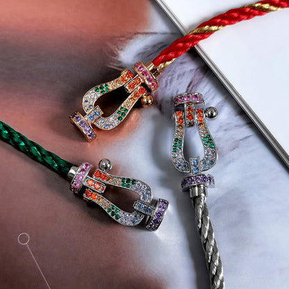 [BLUE TEARS]FORCE GROSSES HUFEISENFARBIGES DIAMANTARMBAND ROSÉGOLD