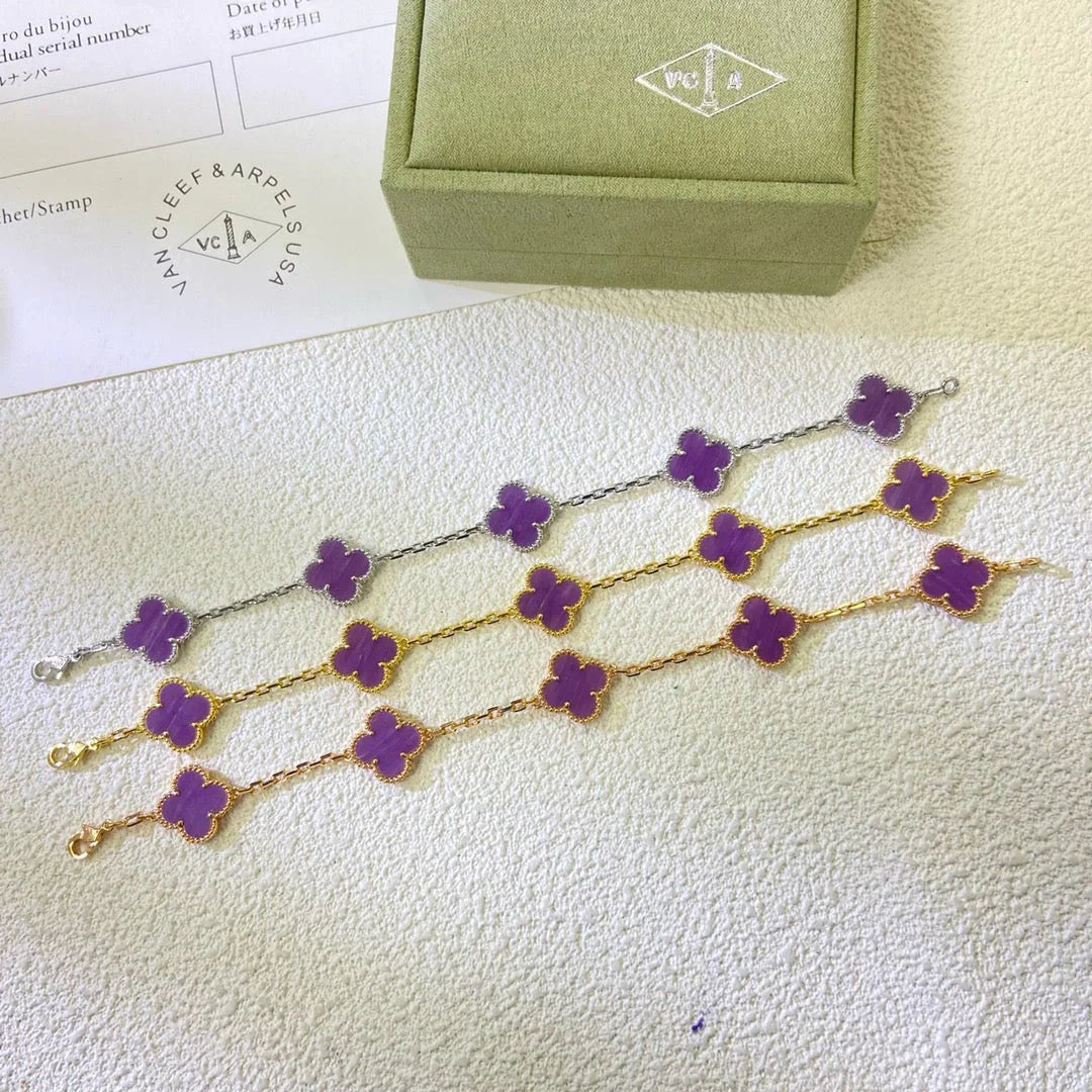 [BLUE TEARS] CLOVER 5 MOTIF VIOLET BRACELET COLLECTION