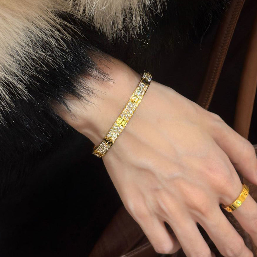[Blue Tears Jewelry]LOVE BRACELET 6.1MM DIAMOND-PAVED