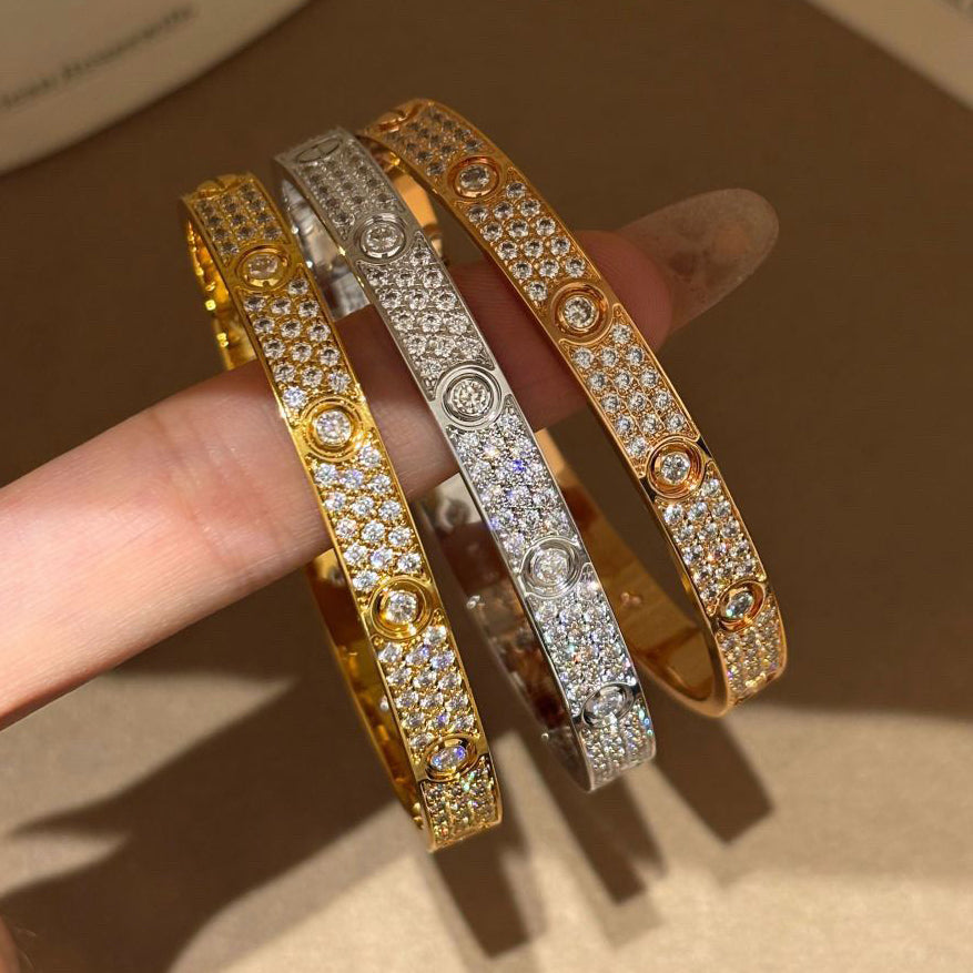 [Blue Tears Jewelry]LOVE BRACELET 6.1MM DIAMOND-PAVED 10 BIG DIAMONDS