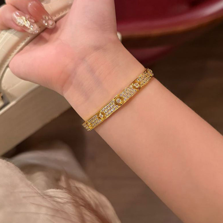 [Blue Tears Jewelry]LOVE BRACELET 6.1MM DIAMOND-PAVED 10 BIG DIAMONDS