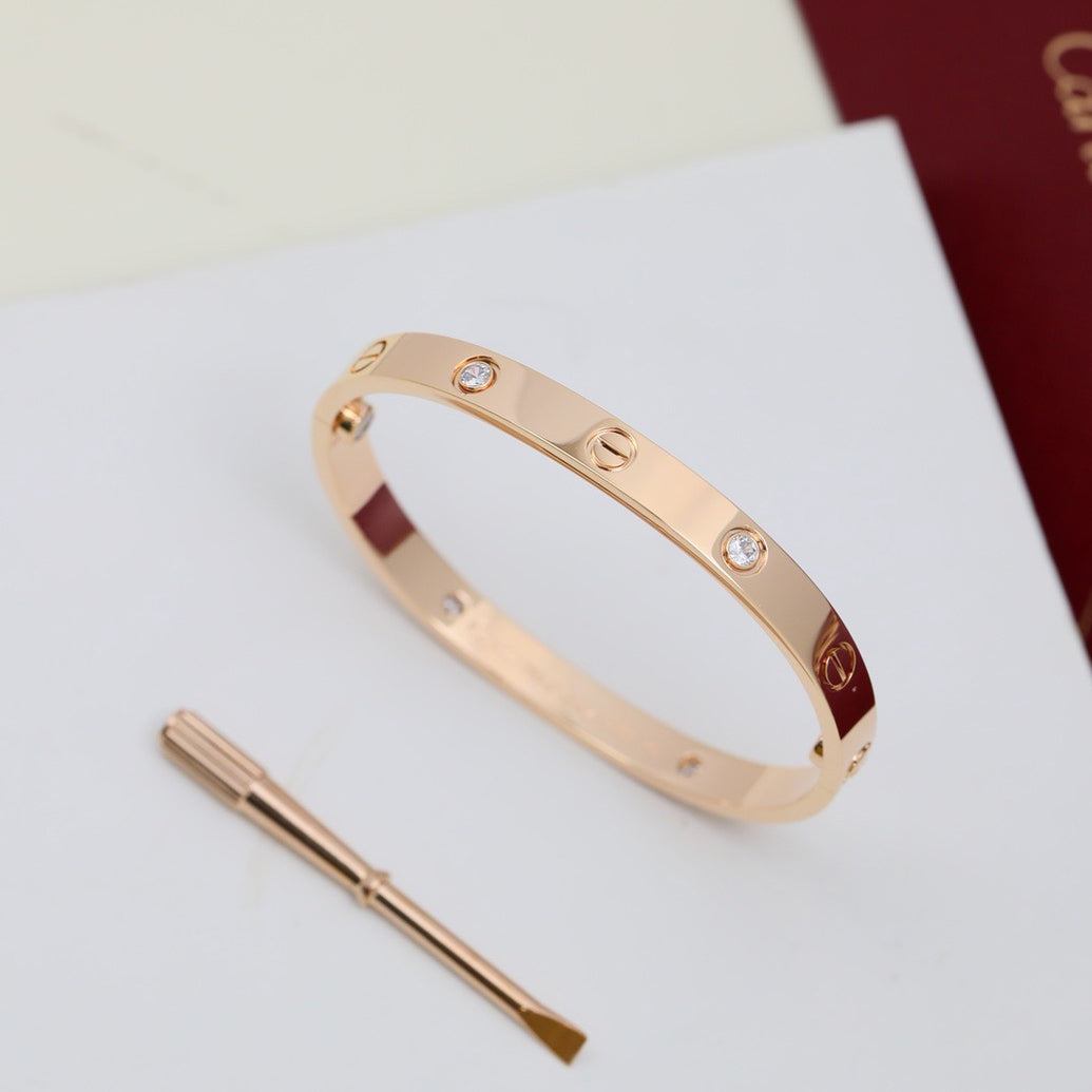 [Blue Tears Jewelry]LOVE BRACELET 6.1MM 4 DIAMONDS