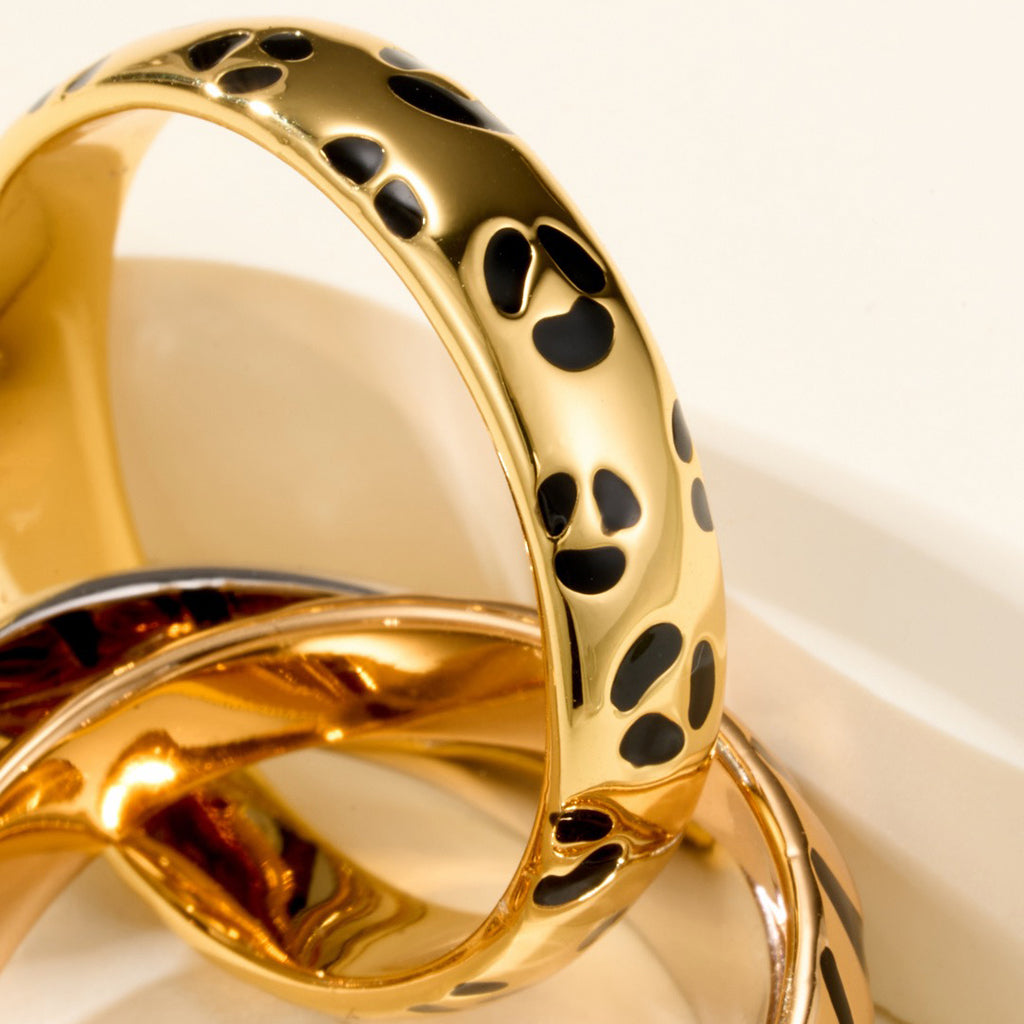 [Blue Tears Jewelry]TRINITY  RING LEOPARD PRINT