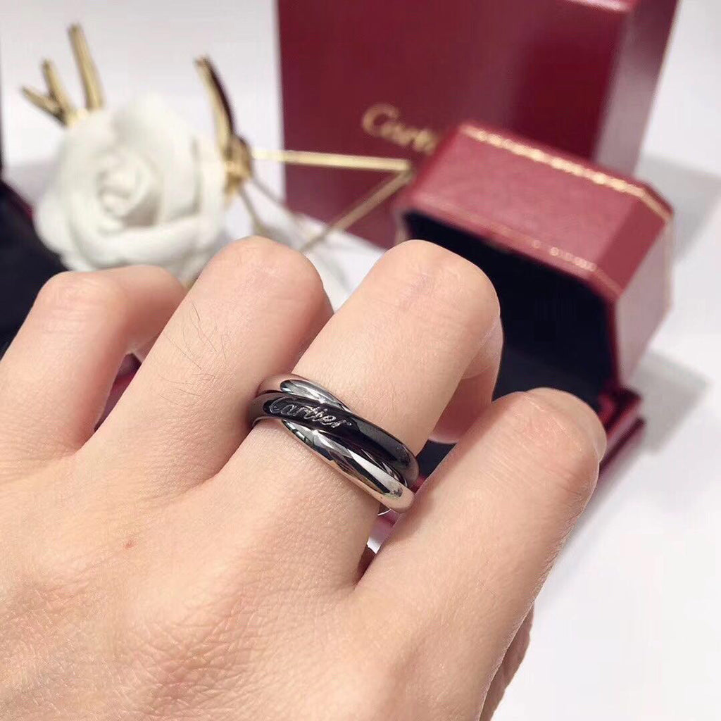 [Blue Tears Jewelry]TRINITY 3.2MM RING BLACK CERAMIC