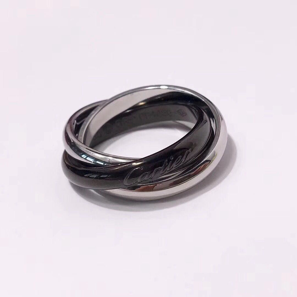 [Blue Tears Jewelry]TRINITY 3.2MM RING BLACK CERAMIC