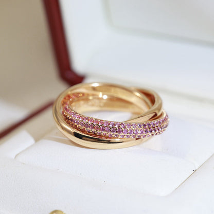 [Blue Tears Jewelry]TRINITY 3.2MM RING PINK DIAMOND