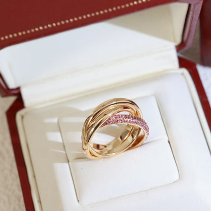 [Blue Tears Jewelry]TRINITY 3.2MM RING PINK DIAMOND