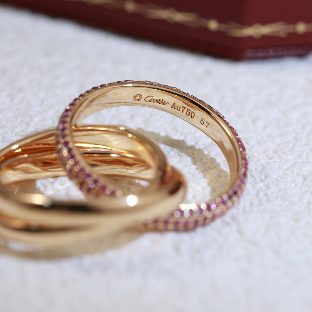 [Blue Tears Jewelry]TRINITY 3.2MM RING PINK DIAMOND