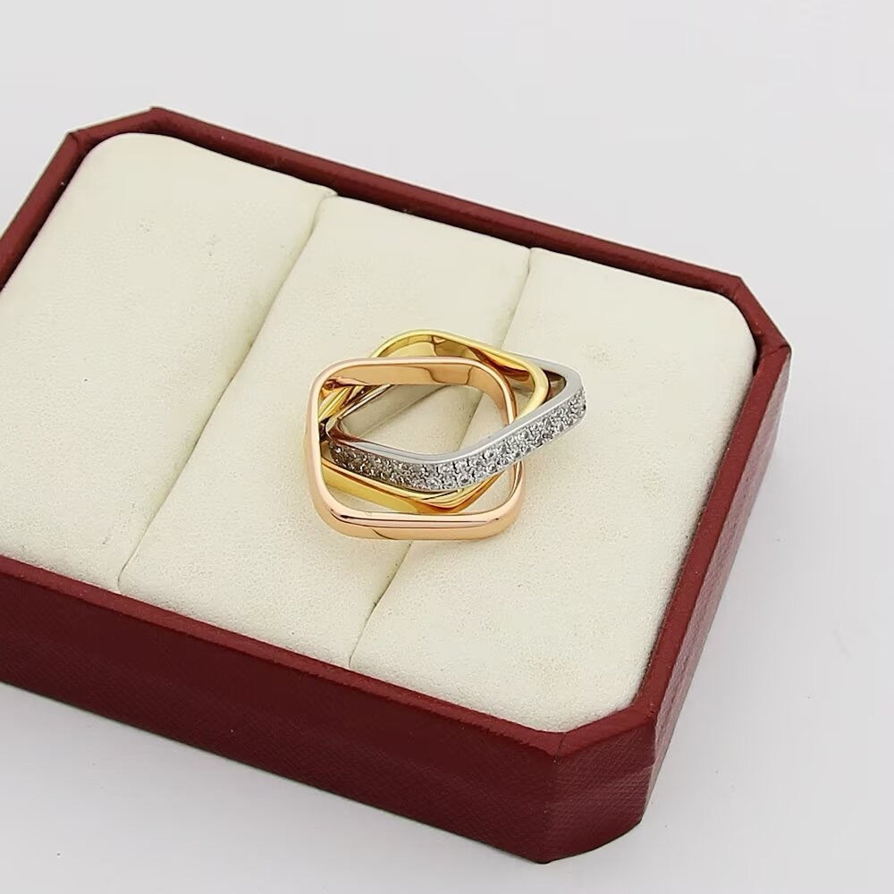 [Blue Tears Jewelry]TRINITY 3.5MM CUSHION RING COLLECTION