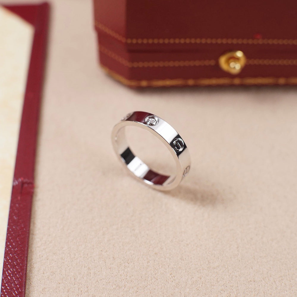 [Blue Tears Jewelry]LOVE 4MM 1 DIAMOND RING