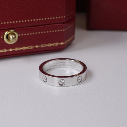 [Blue Tears Jewelry]LOVE 4MM 1 DIAMOND RING
