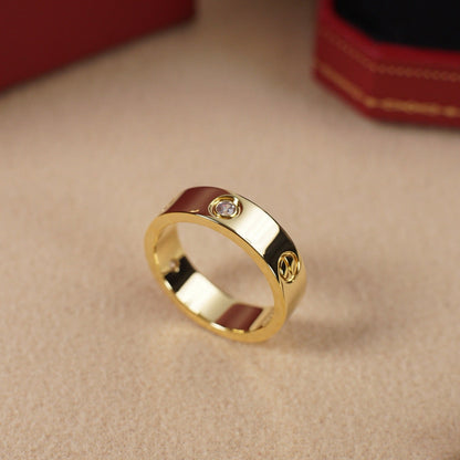 [Blue Tears Jewelry]LOVE 5.5MM 3 DIAMOND RING