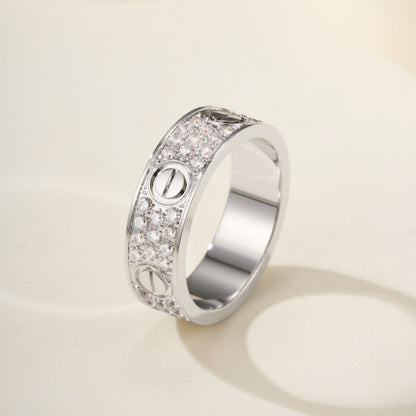 [Blue Tears Jewelry]LOVE RING 5.5MM DIAMONDS PAVED