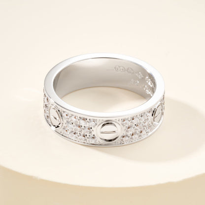 [Blue Tears Jewelry]LOVE RING 5.5MM DIAMONDS PAVED