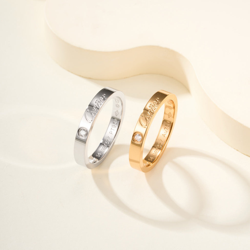 [Blue Tears Jewelry]LOVE RING 4MM 1 DIAMOND