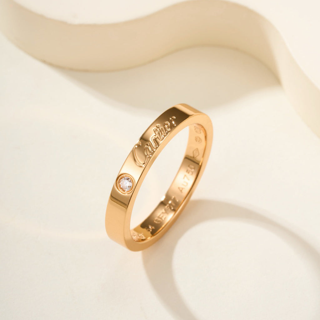 [Blue Tears Jewelry]LOVE RING 4MM 1 DIAMOND