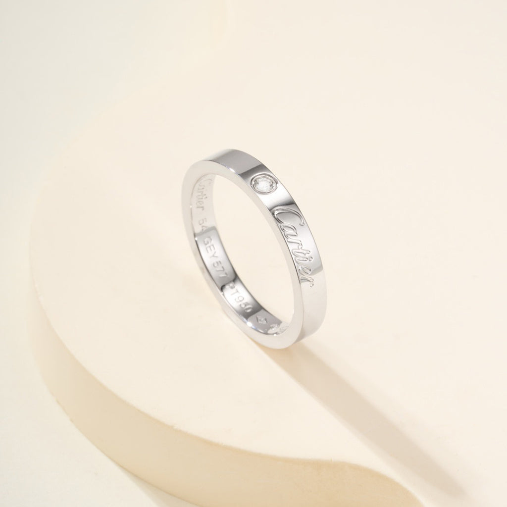 [Blue Tears Jewelry]LOVE RING 4MM 1 DIAMOND