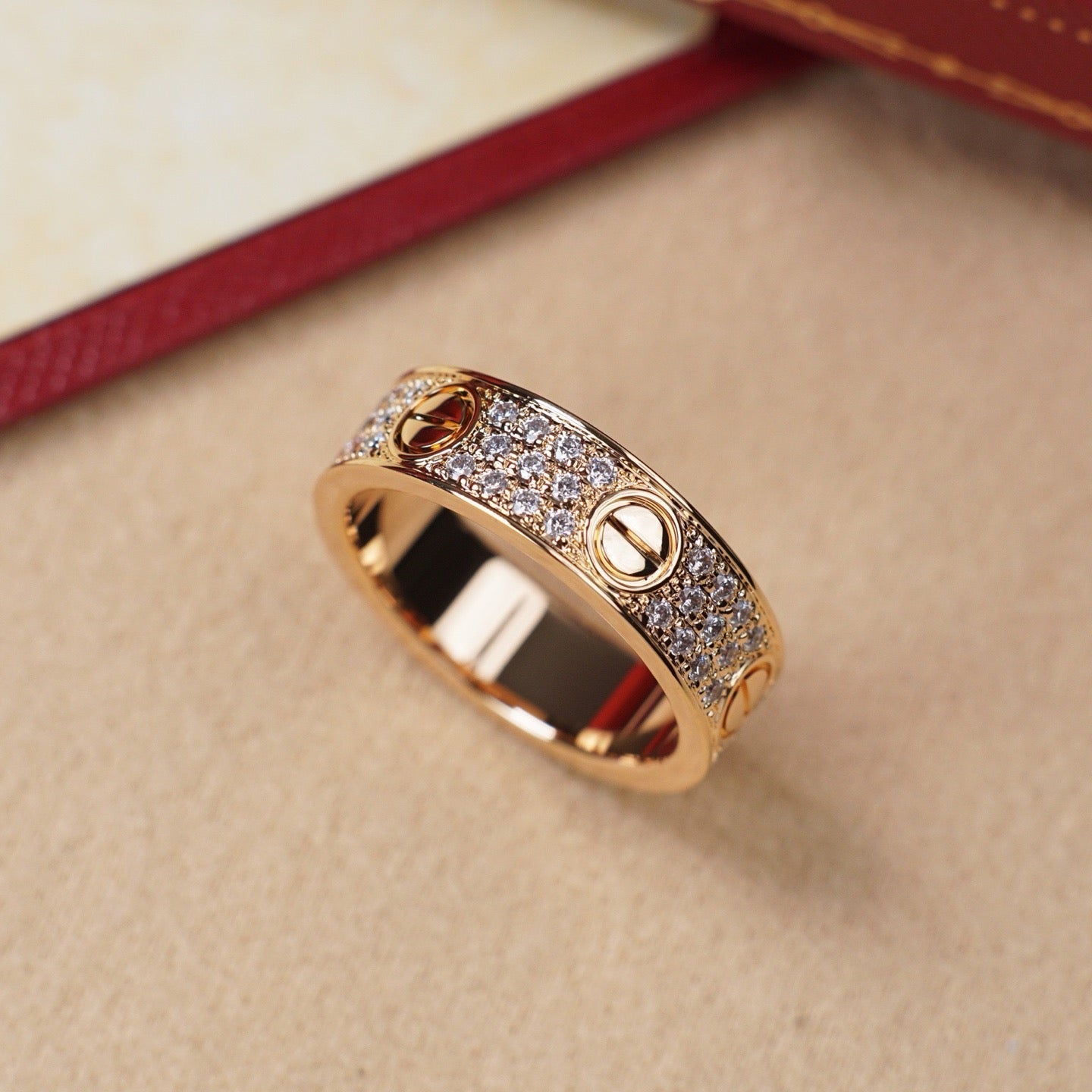 [Blue Tears Jewelry]LOVE RING 5.5MM DIAMONDS PAVED
